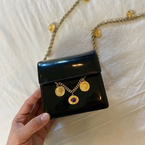 Judith Leiber mini leather bag with chain